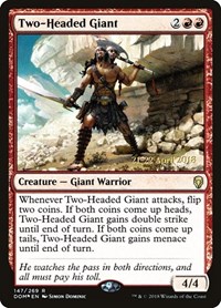 Two-Headed Giant, Prerelease Cards