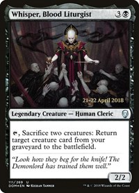Whisper, Blood Liturgist, Prerelease Cards