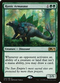 Runic Armasaur, Core Set 2019