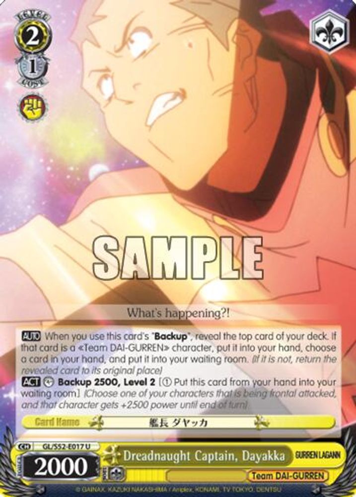 Dreadnaught Captain, Dayakka, Standard, front