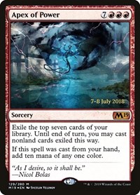 Apex of Power, Prerelease Cards