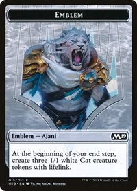 Emblem - Ajani, Adversary of Tyrants, Core Set 2019