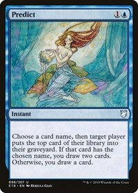 Predict, Commander 2018