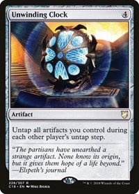 Unwinding Clock, Commander 2018