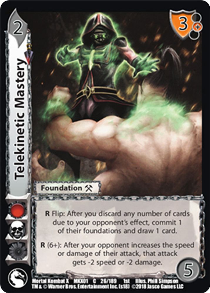 Telekinetic Mastery, Standard, front