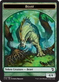 Beast (013) // Plant Double-Sided Token, Commander 2018