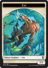 Cat // Soldier Double-Sided Token, Commander 2018