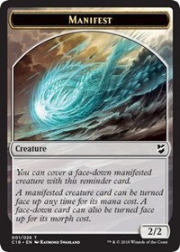 Manifest // Zombie Double-Sided Token, Commander 2018