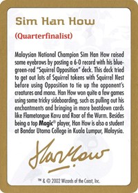 2002 Sim Han How Biography Card, World Championship Decks