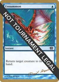 Unsummon - 2003 Dave Humpherys (8ED), World Championship Decks