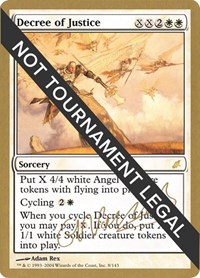 Decree of Justice - 2004 Gabriel Nassif (SCG), World Championship Decks
