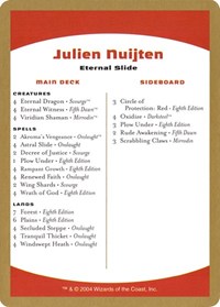 2004 Julien Nuijten Decklist Card, World Championship Decks