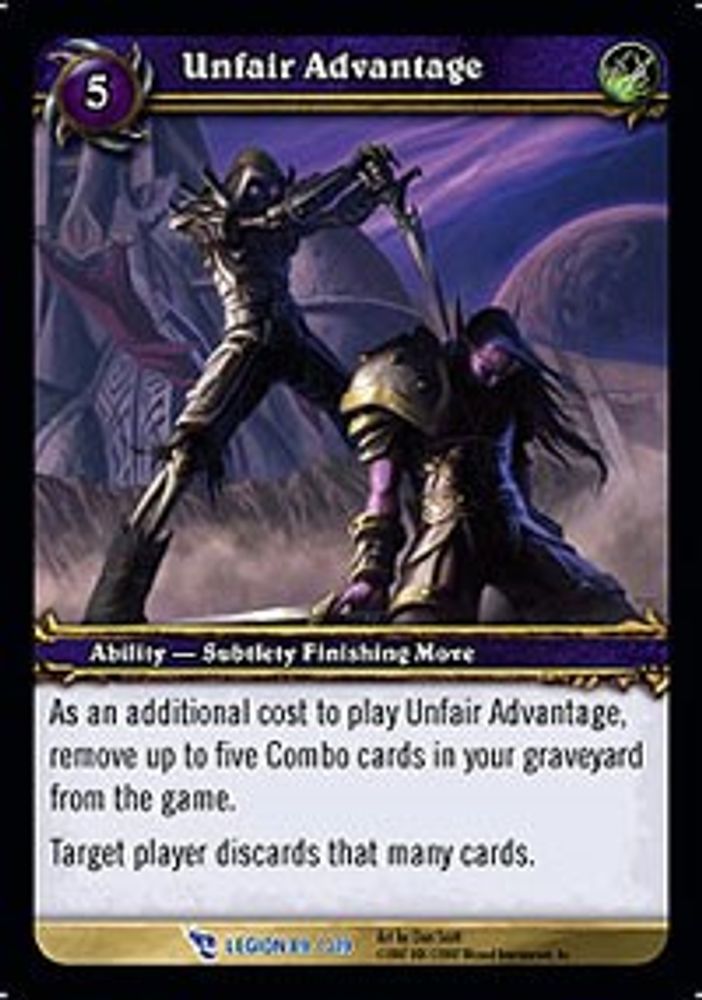 Unfair Advantage, Standard, front