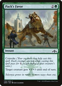 Pack's Favor, Guilds of Ravnica