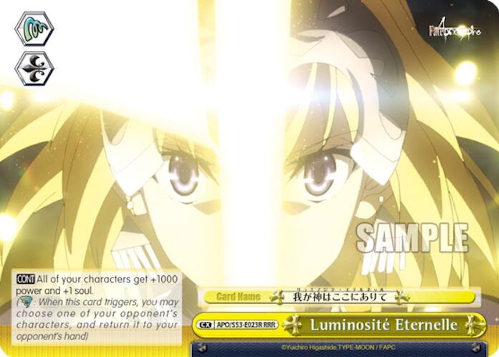 Luminosite Eternelle (RRR), Standard, front