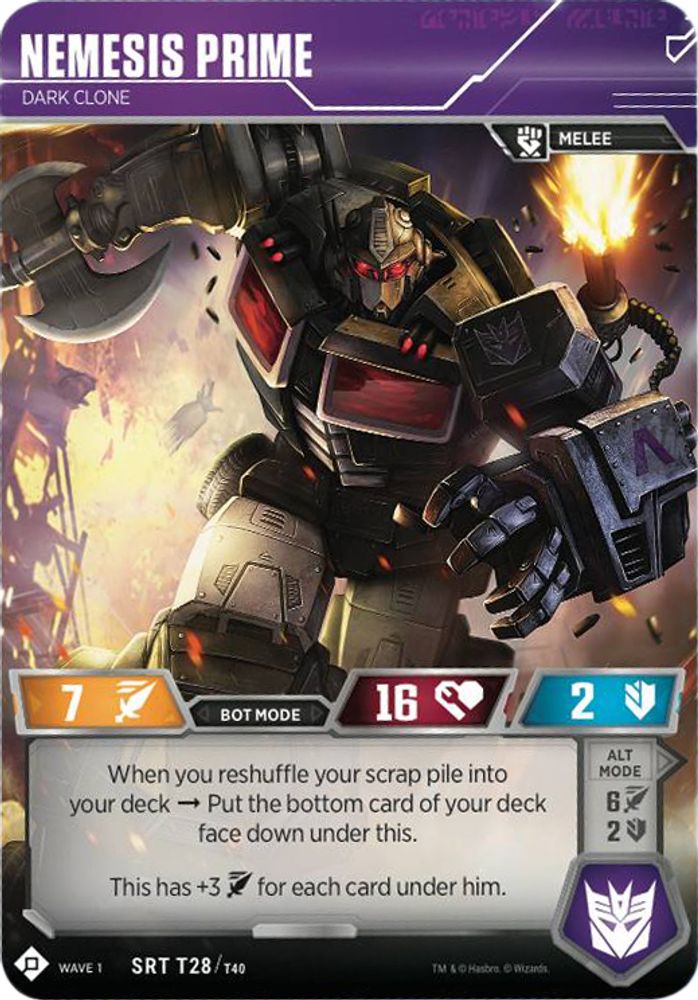 Nemesis Prime - Dark Clone, Foil, front