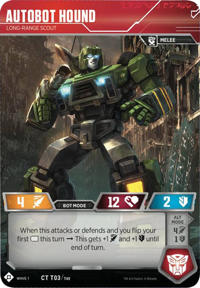 Autobot Hound - Long-Range Scout, Foil, front