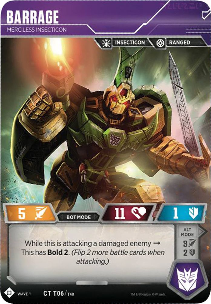 Barrage - Merciless Insecticon, Foil, front