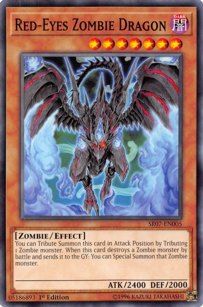 Red-Eyes Zombie Dragon, 1st-edition, front
