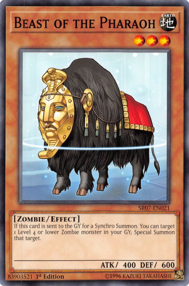 Beast of the Pharaoh, 1st-edition, front