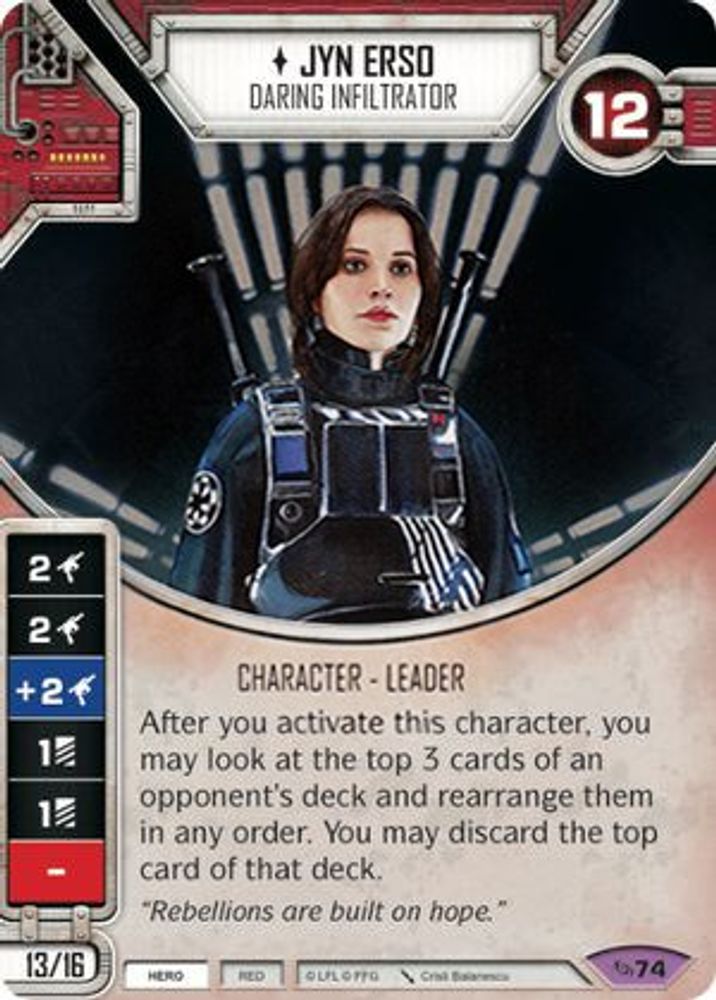 Jyn Erso - Daring Infiltrator (Card Only), Standard, front