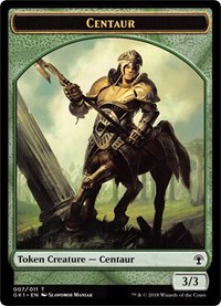 Centaur (007) // Elemental (010) Double-Sided Token, Guilds of Ravnica: Guild Kits