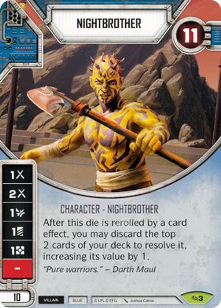 Nightbrother, Card-and-die, front