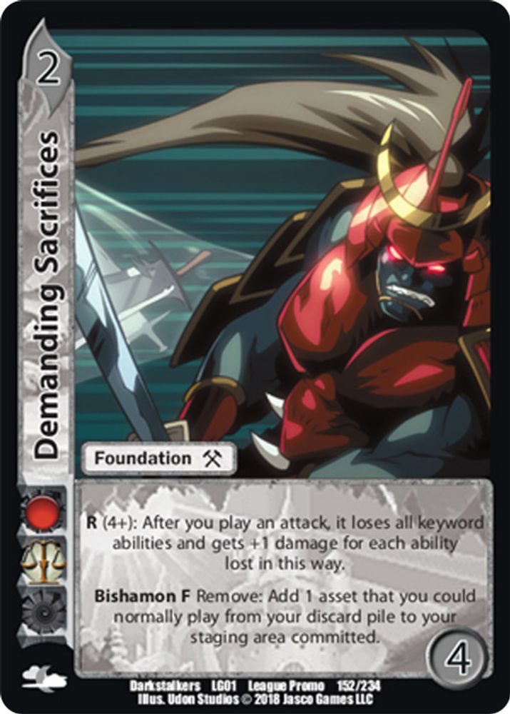 Demanding Sacrifices, Standard, front