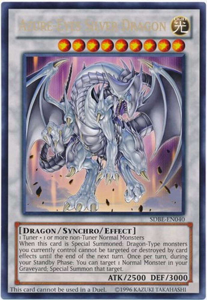 Azure-Eyes Silver Dragon (Oversized) (Silver Dragon), Standard, front