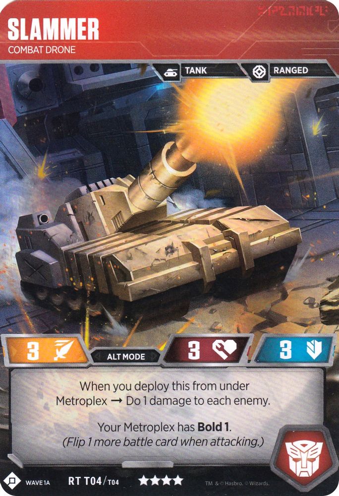 Slammer - Combat Drone (Wave 1A - Metroplex), Foil, front