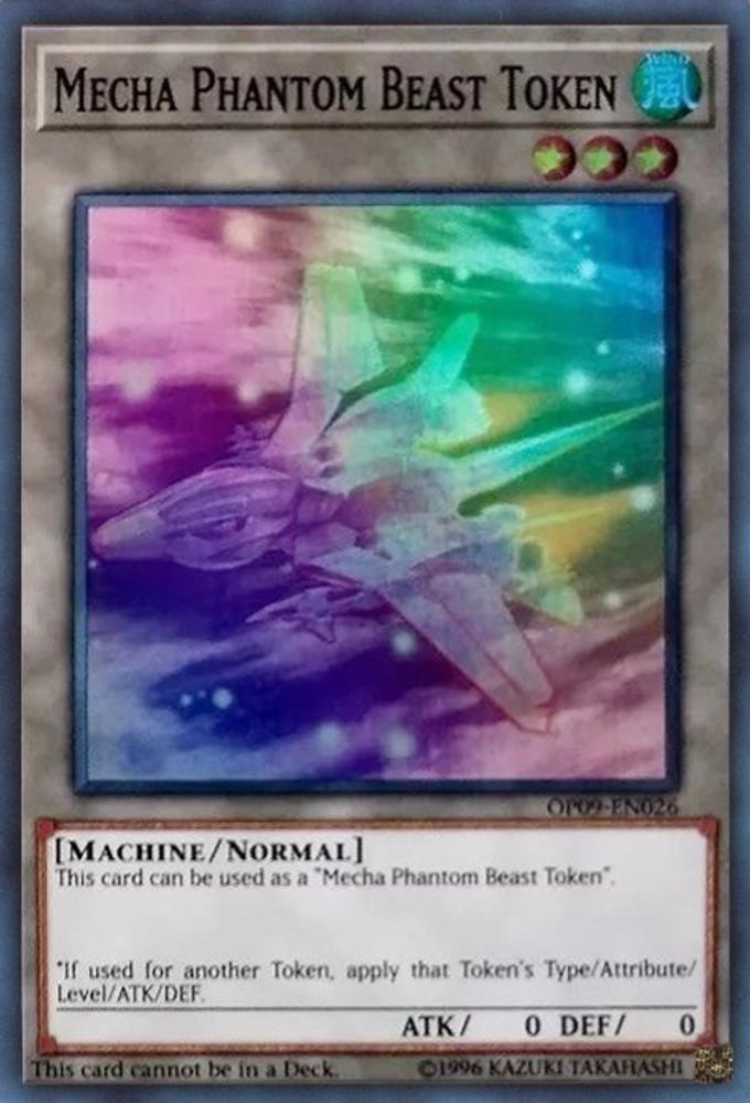 Token: Mecha Phantom Beast (C) - "Megaraptor", Unlimited, front