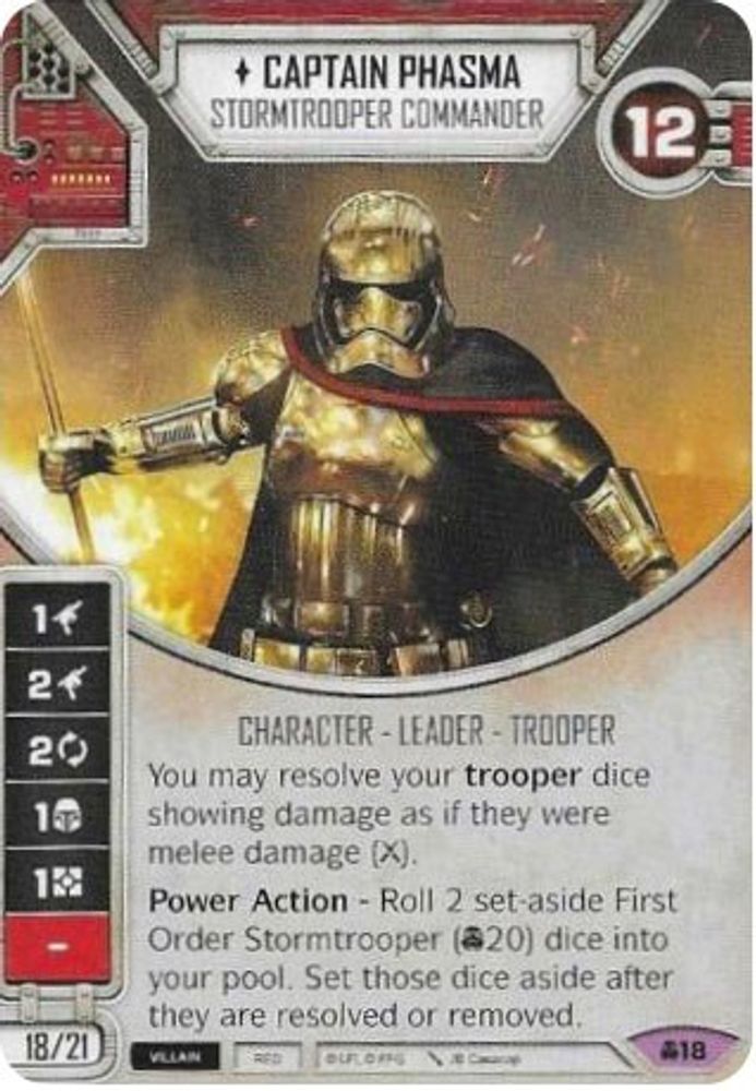 Captain Phasma - Stormtrooper Commander, Card-and-die, front