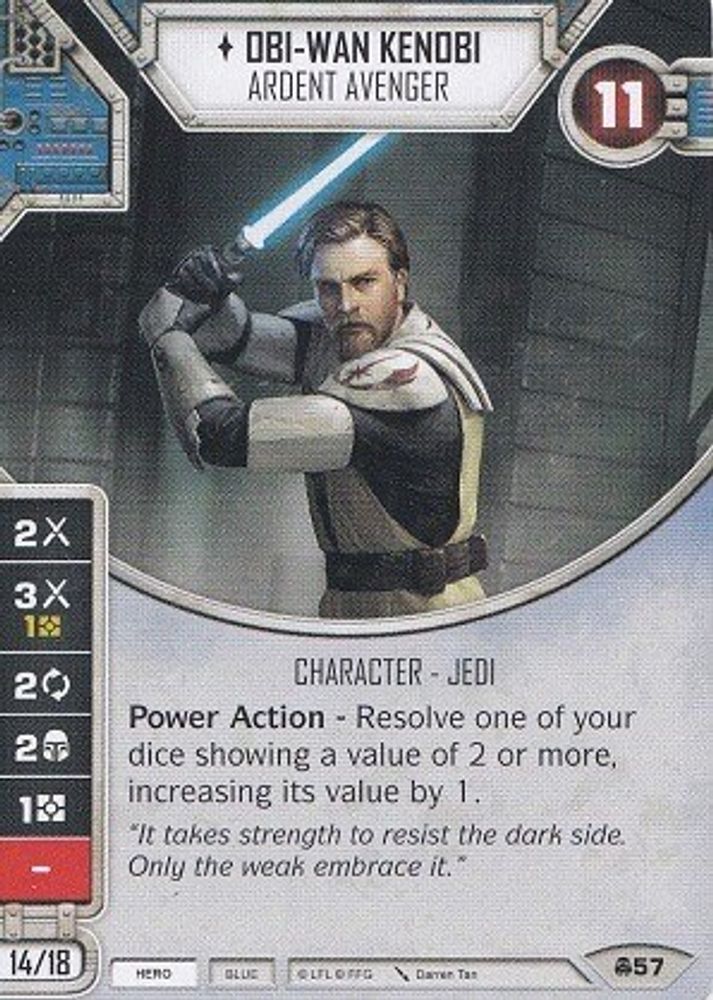 Obi-Wan Kenobi - Ardent Avenger, Card-and-die, front
