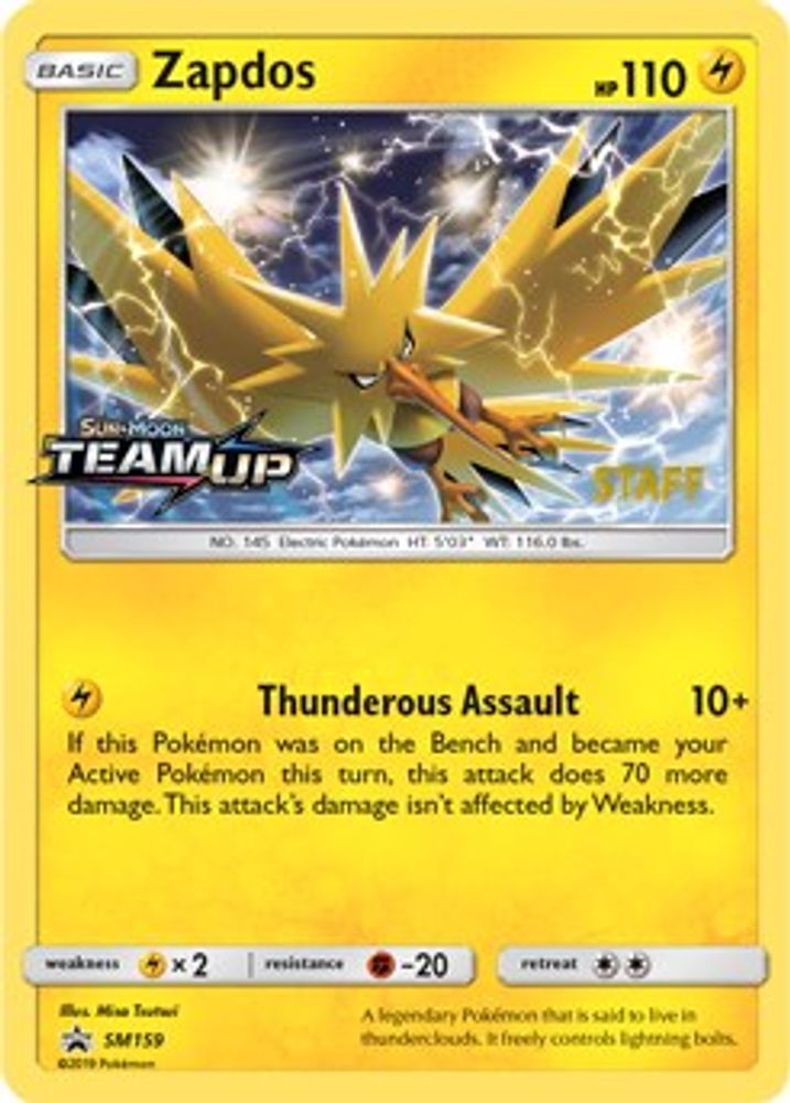 Zapdos - SM159 (Prerelease) [Staff]