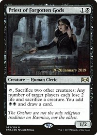 Priest of Forgotten Gods, Prerelease Cards