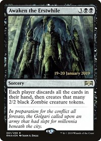 Awaken the Erstwhile, Prerelease Cards