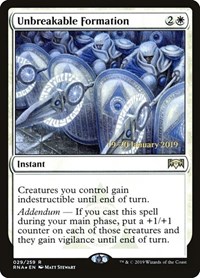 Unbreakable Formation, Prerelease Cards