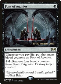 Font of Agonies, Prerelease Cards