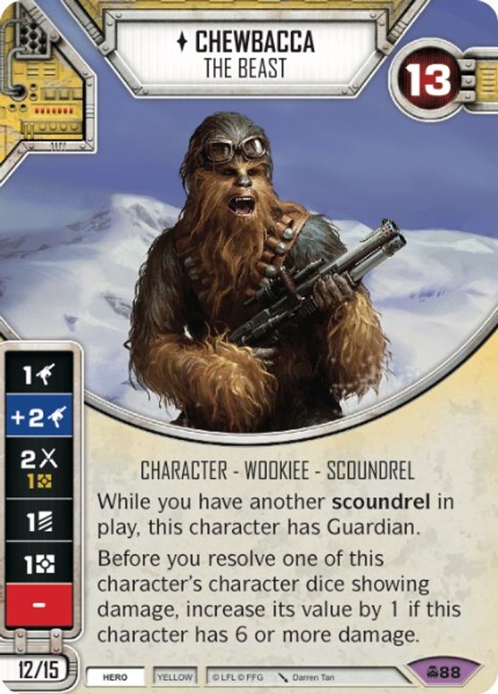 Chewbacca - The Beast, Card-and-die, front