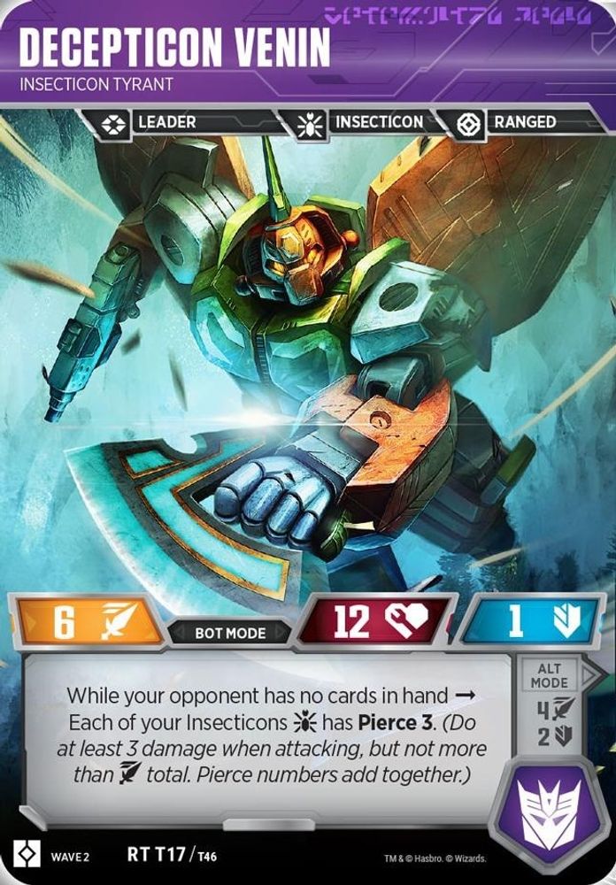 Decepticon Venin - Insecticon Tyrant, Foil, front