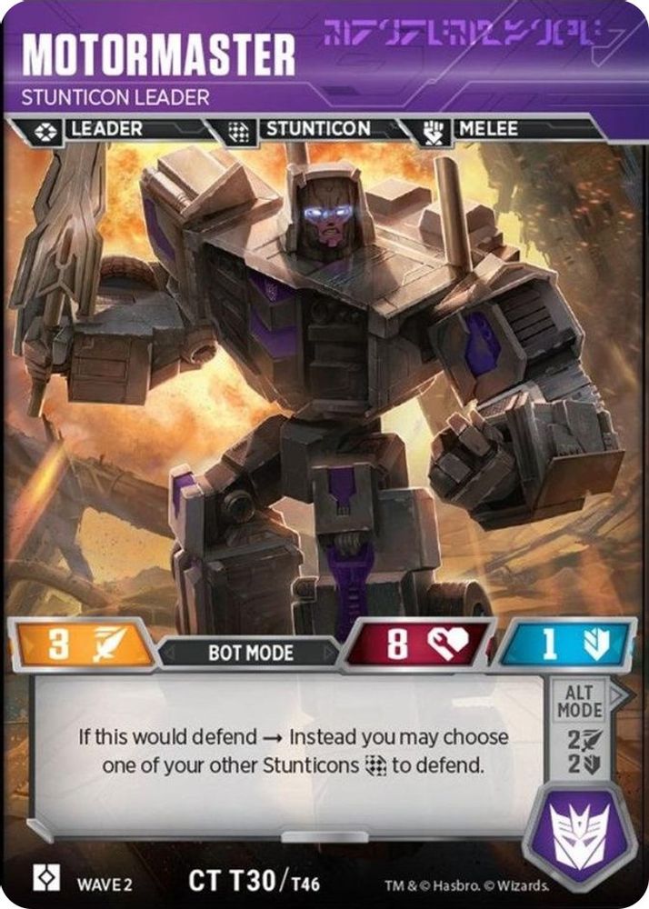 Motormaster - Stunticon Leader, Foil, front