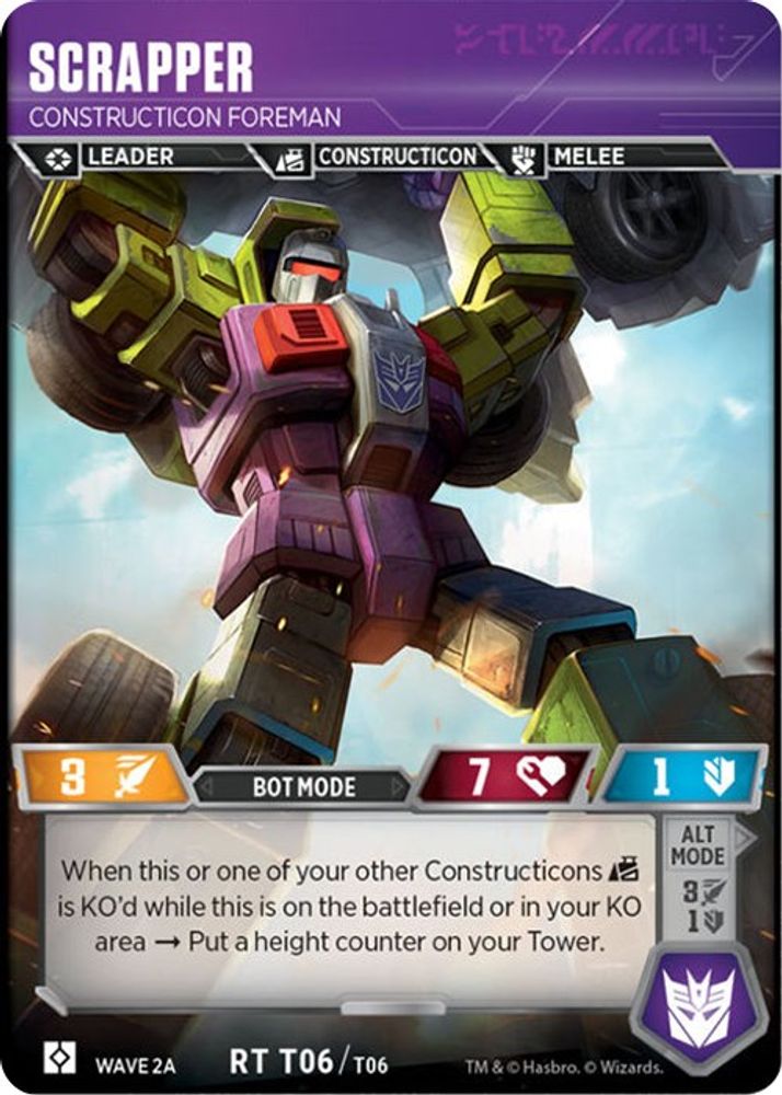 Scrapper - Construction Foreman (Wave 2A - Devastator), Foil, front