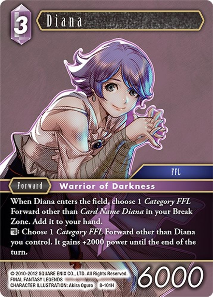 Diana, Standard, front