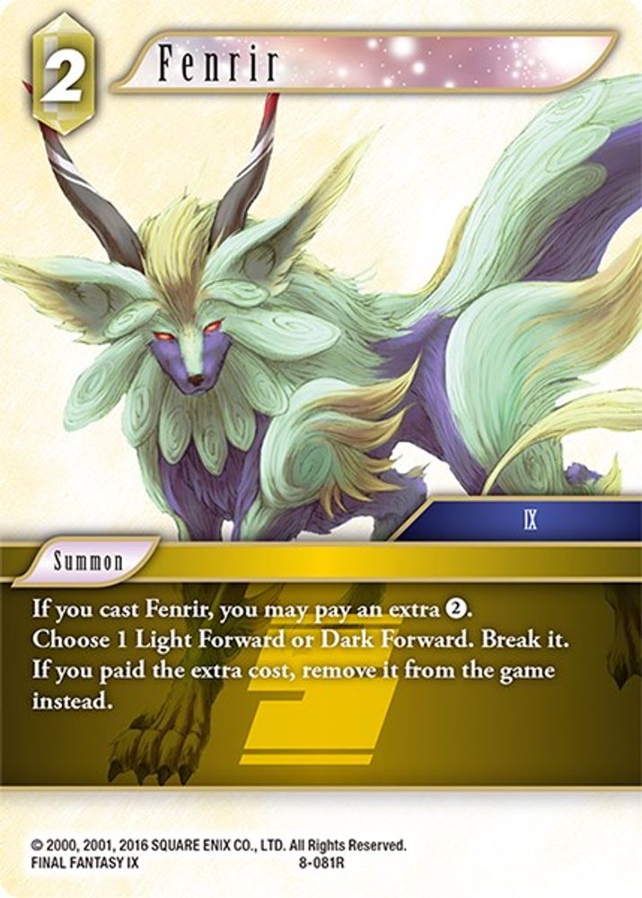 Fenrir, Standard, front