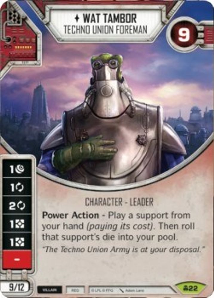 Wat Tambor - Techno Union Foreman, Card-and-die, front