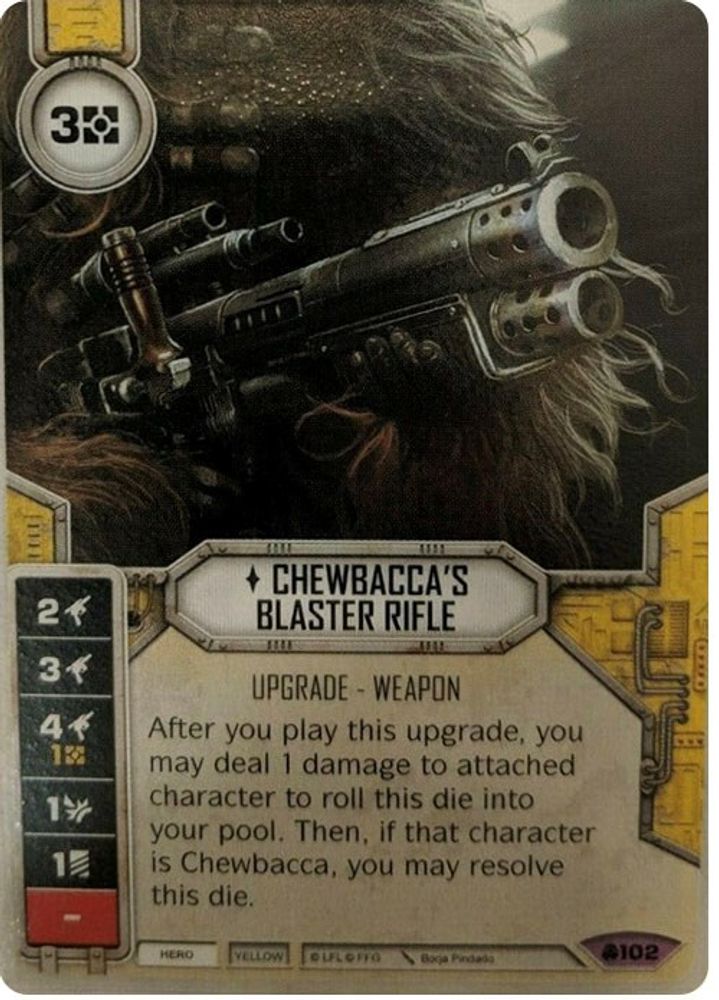 Chewbacca's Blaster Rifle (Card Only), Standard, front