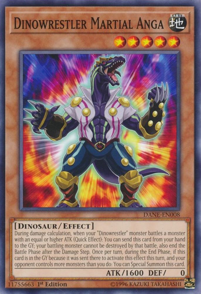 Dinowrestler Martial Anga, 1st-edition, front
