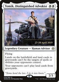 Tomik, Distinguished Advokist, Prerelease Cards