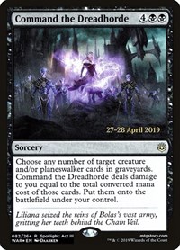 Command the Dreadhorde, Prerelease Cards