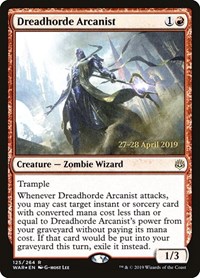 Dreadhorde Arcanist, Prerelease Cards